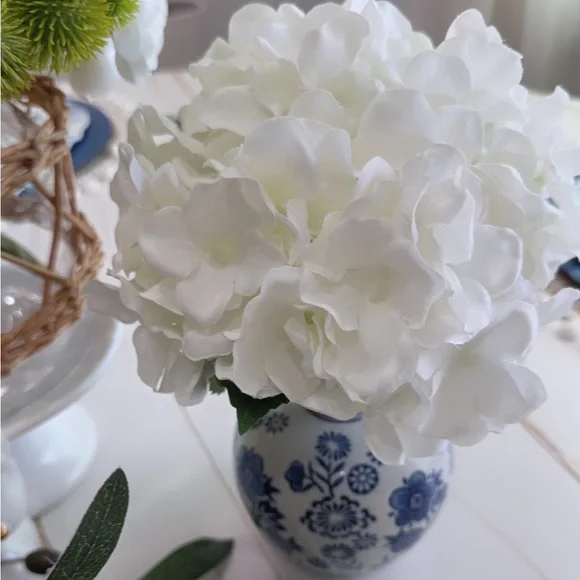 Artificial Olive Branch Spray with Realistic Green Leaves and Dark Olive Berries - Picture 2 of 4